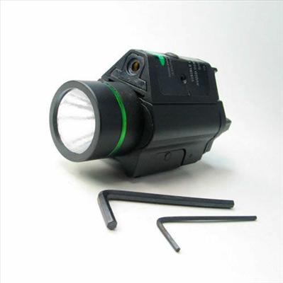 Tactical M6 BK CREE LED Flashlight & Green Laser Sight Combo